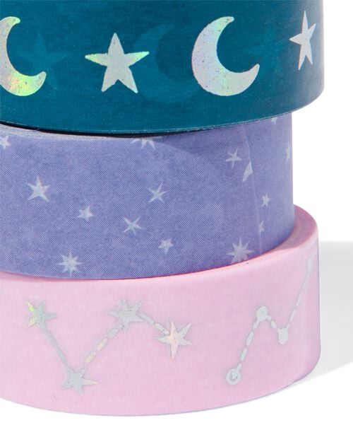 3 rubans adhésifs washi étoiles