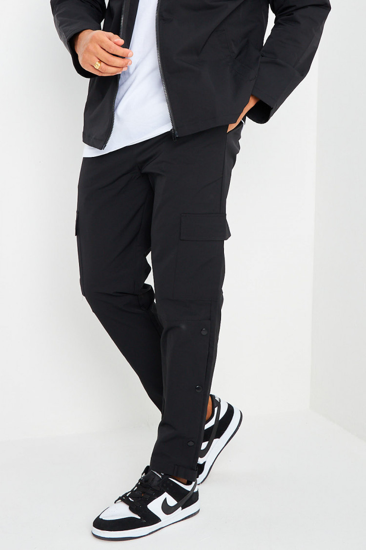 Ensemble de jogging veste + pantalon noir à boutons