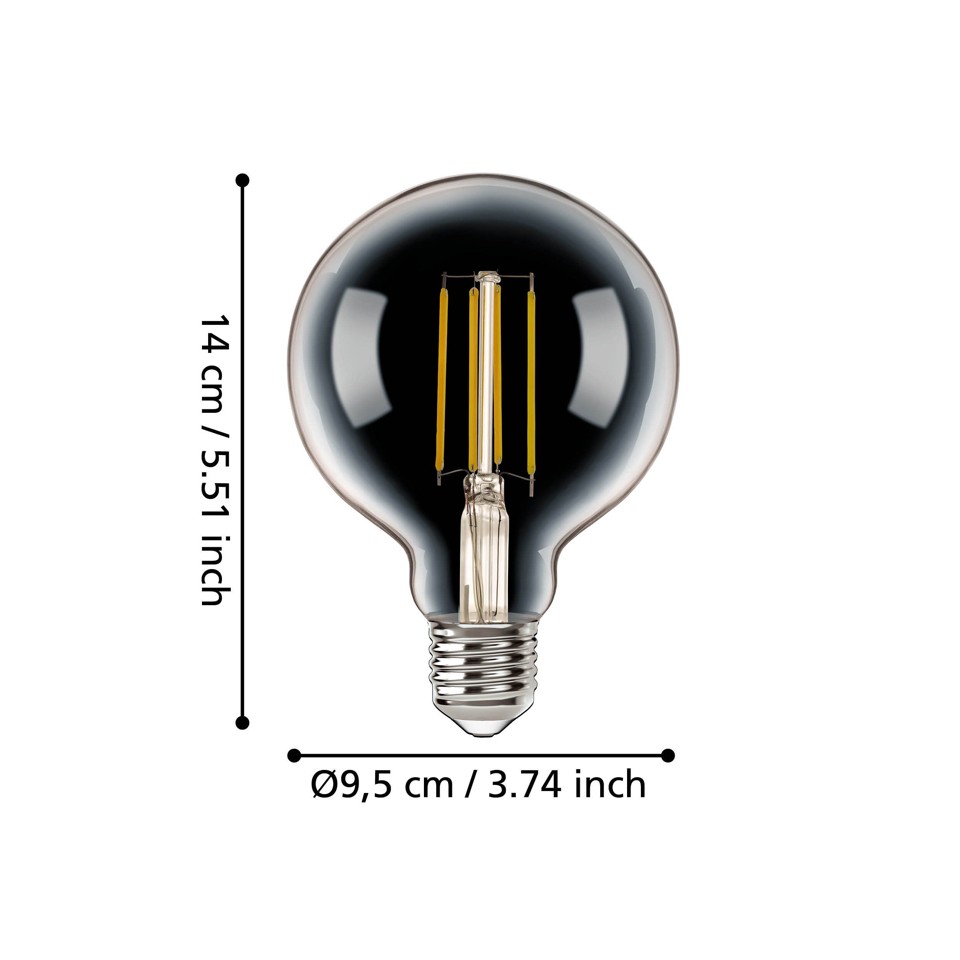 EGLO - E27 G95, klar - Varm hvid - Zigbee, Bluetooth