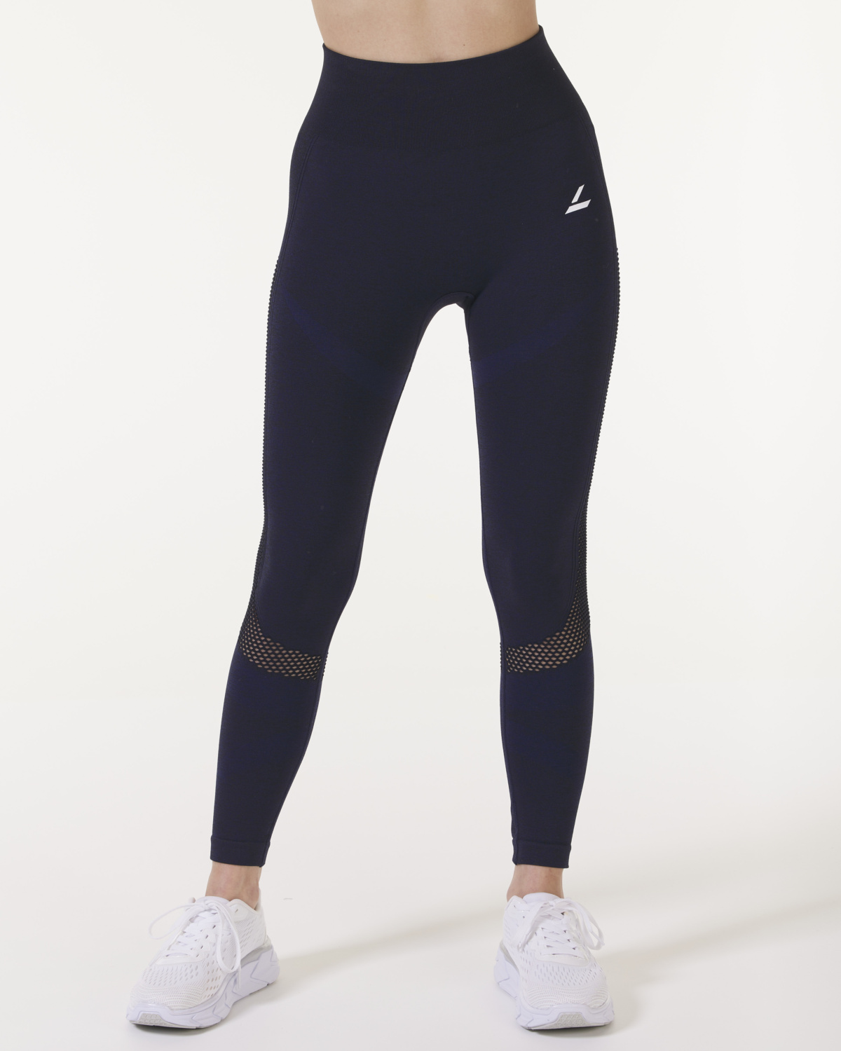 LEVITY Eclipse Mesh Tights Navy Melange