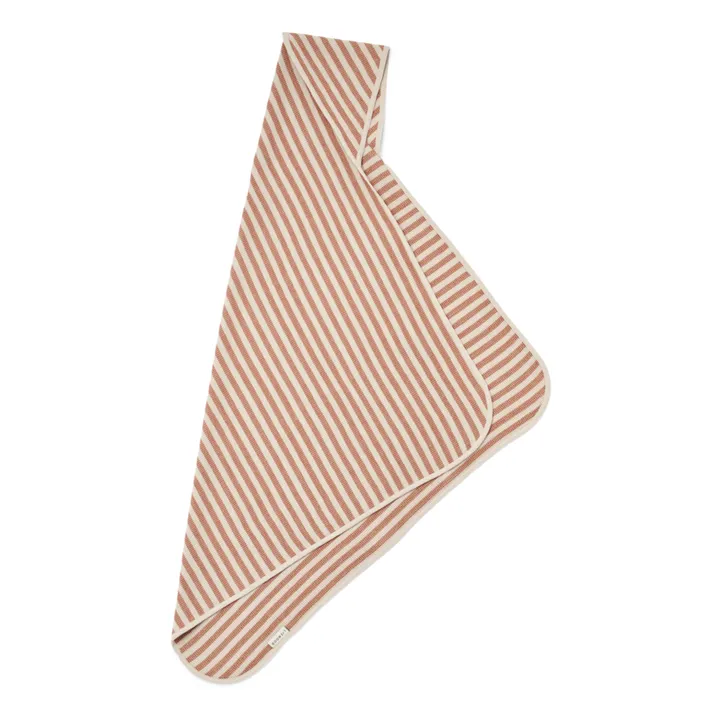 Liewood Cape de bain Caro en coton bio | Stripe Tuscany rose/Sandy