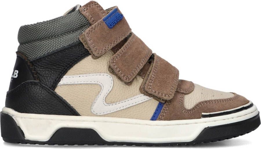 Develab 44353 Sneakers Jongens Leren Sneaker Taupe