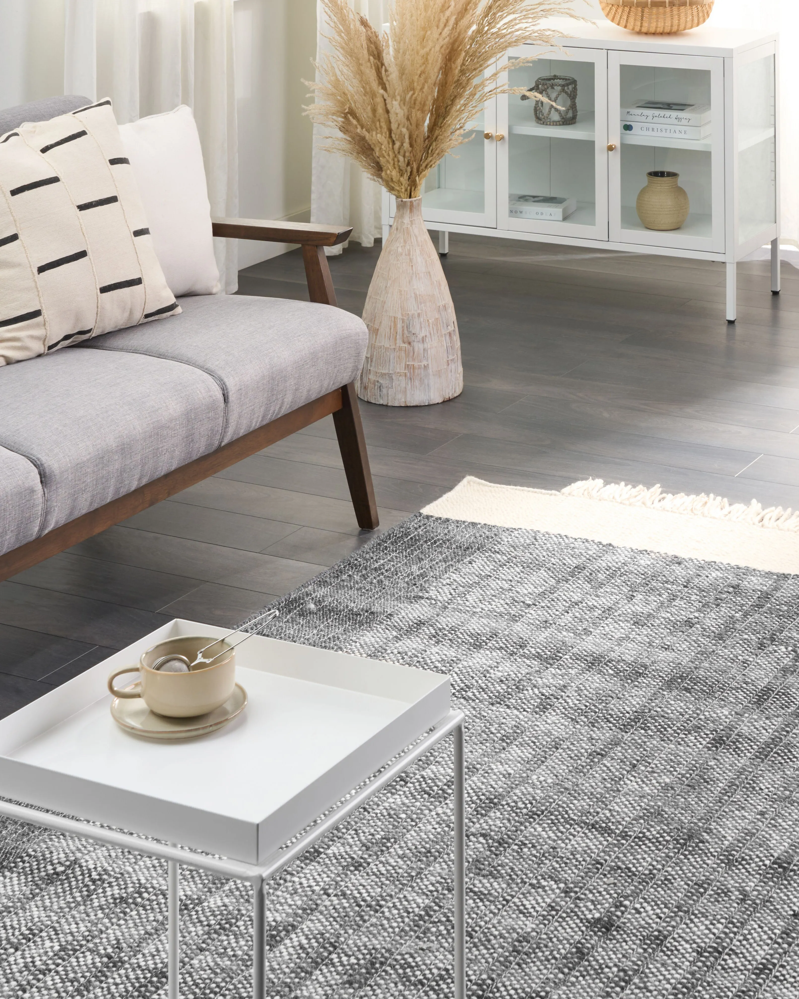 Vloerkleed ATLANTI Zwart 160 x 230 cm Wol