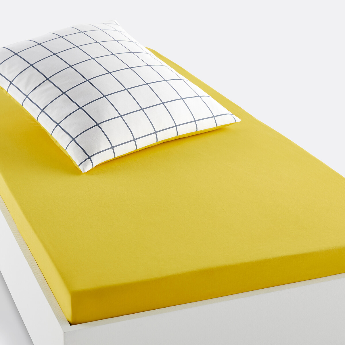 LA REDOUTE INTERIEURS<br>Lençol de algodão com elástico, dobra de 25 cm, Marvin