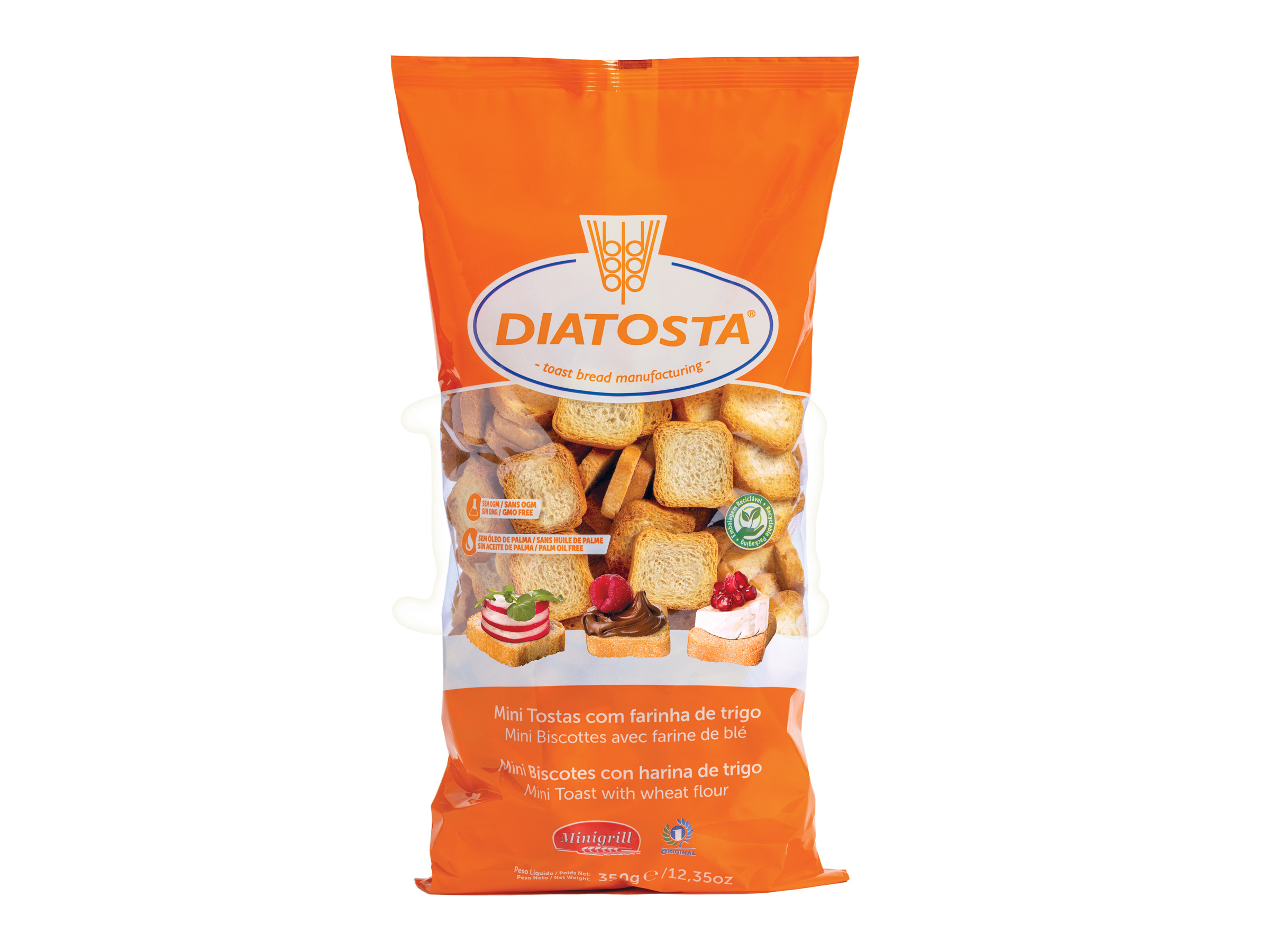 MINI TOSTA DIATOSTA GRILL PACOTÃO 350G