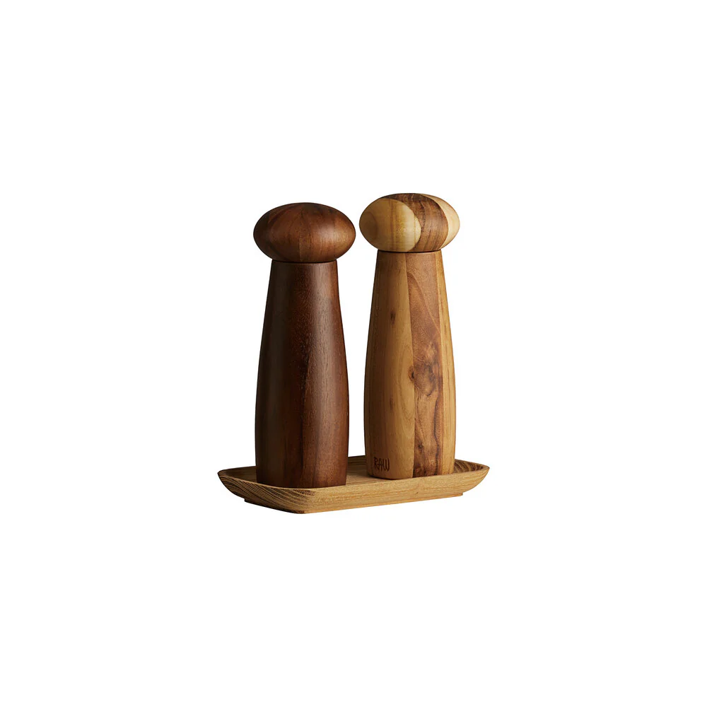 RAW  RAW kværnesæt, teak/acacie - 3 dele.