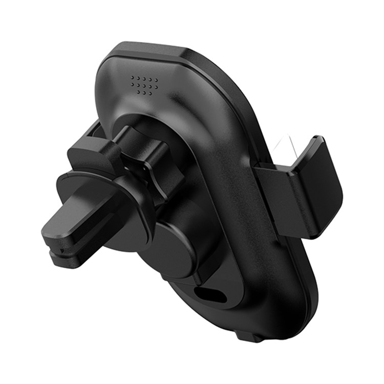 (10W) Qi Wireless Auto KFZ Smartphone Halterung Ladegerät für Lüftungsgitter mit Automatik Verriegelung - Schwarz
