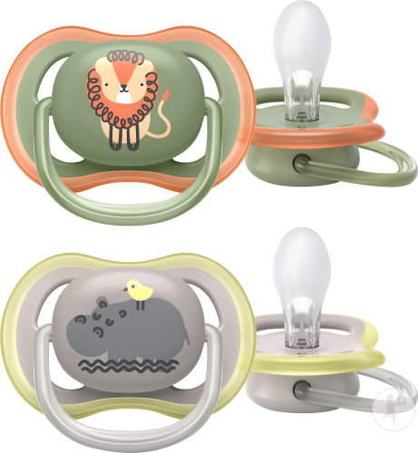 Philips Avent Sucette Ultra Air Lion SCF085/17 +6 Mois 2 Pièces