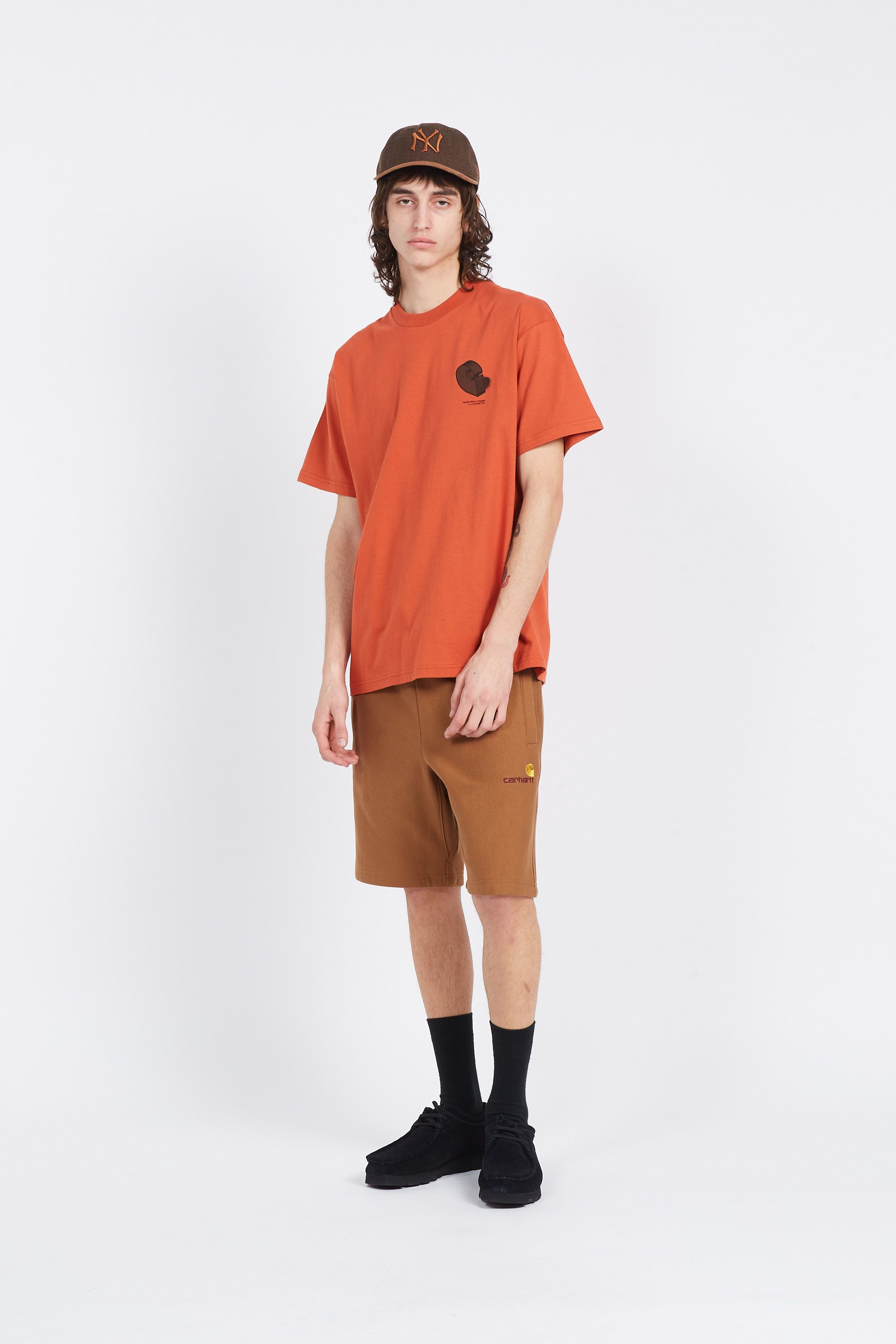CARHARTT WIP Short American Script Sweat Short Marron