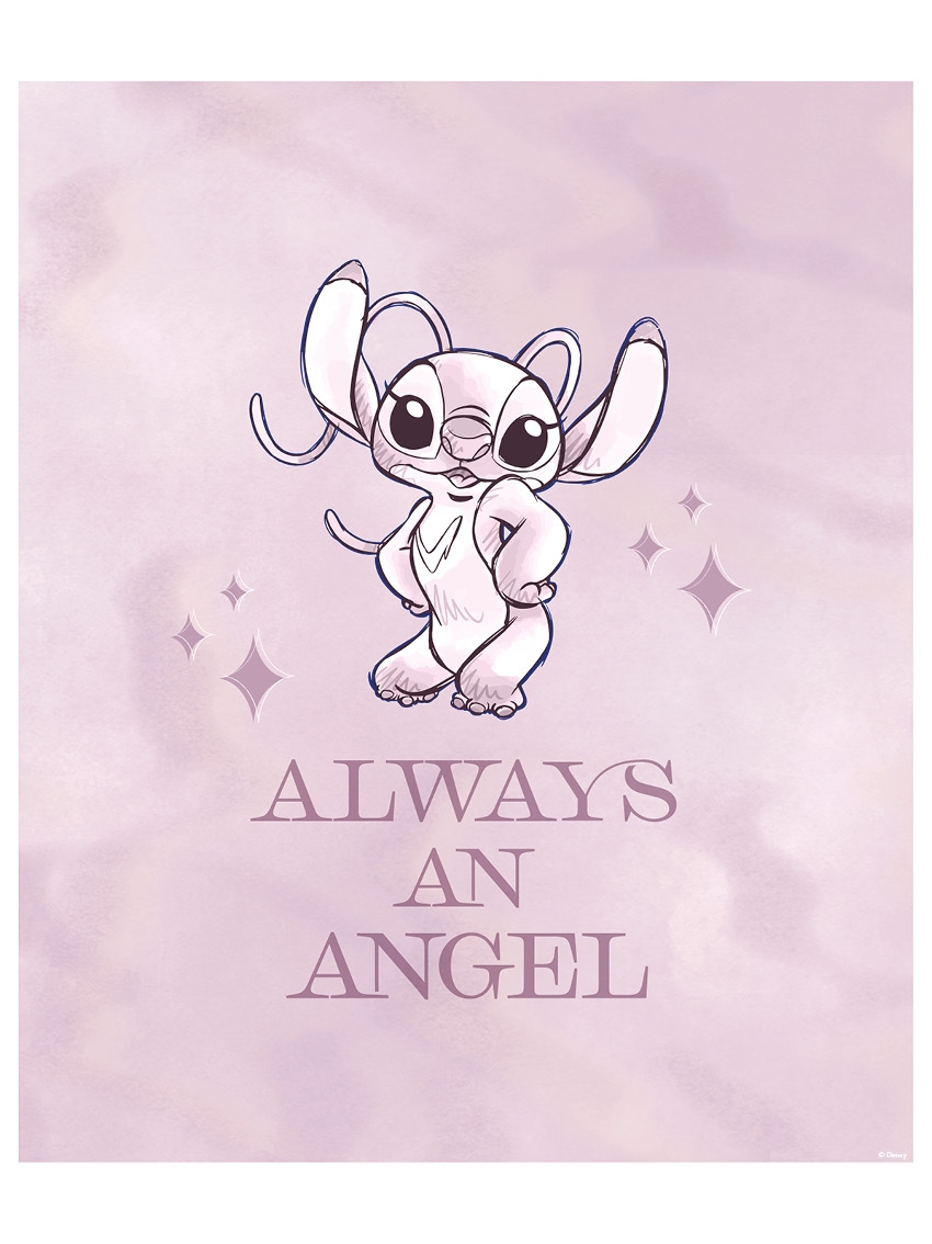 Komar Bild »Stitch Always an Angel« Disney 1 Stk. tlg. Wandbild zur Dekoration im Kinderzimmer - ohne Rahmen
