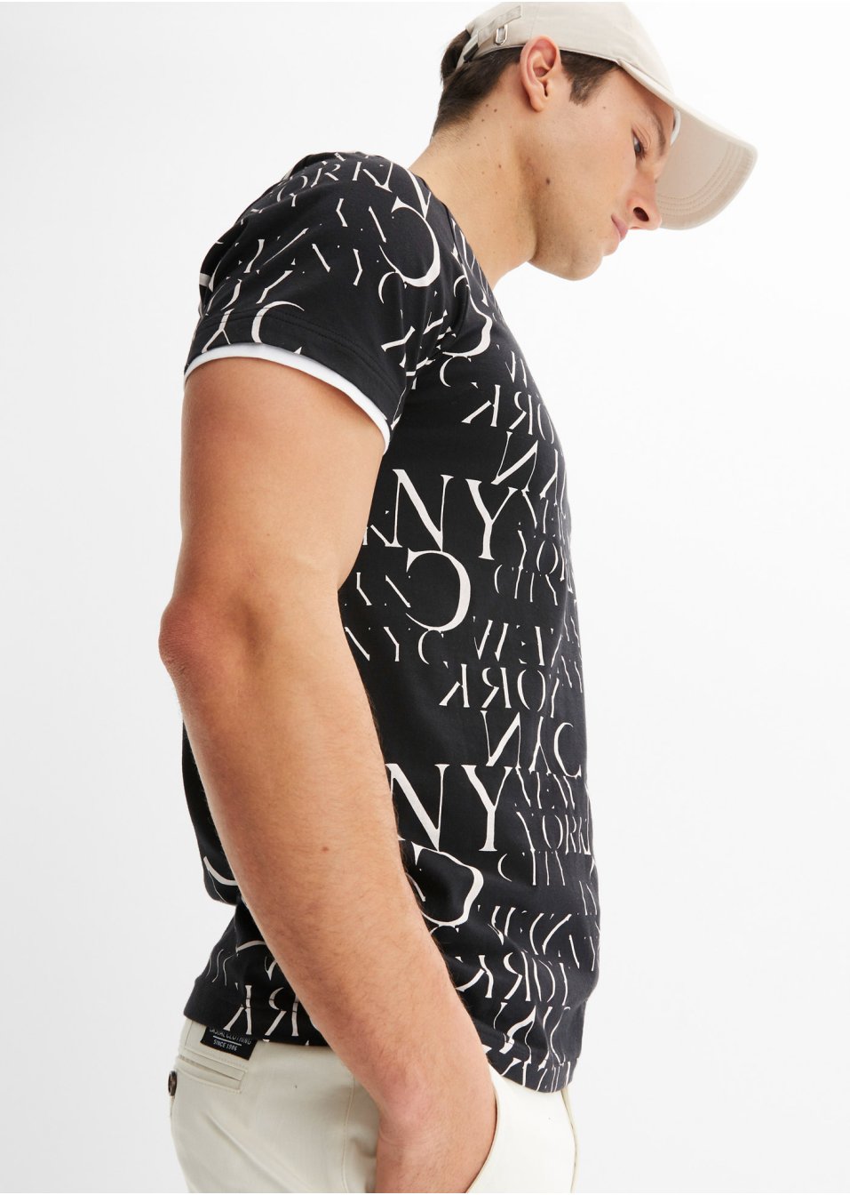 T-shirt col Henley, Slim Fit