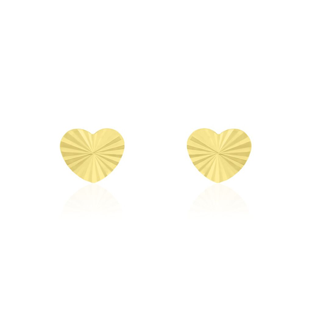 Boucles D'oreilles Puces Or Jaune Pat
