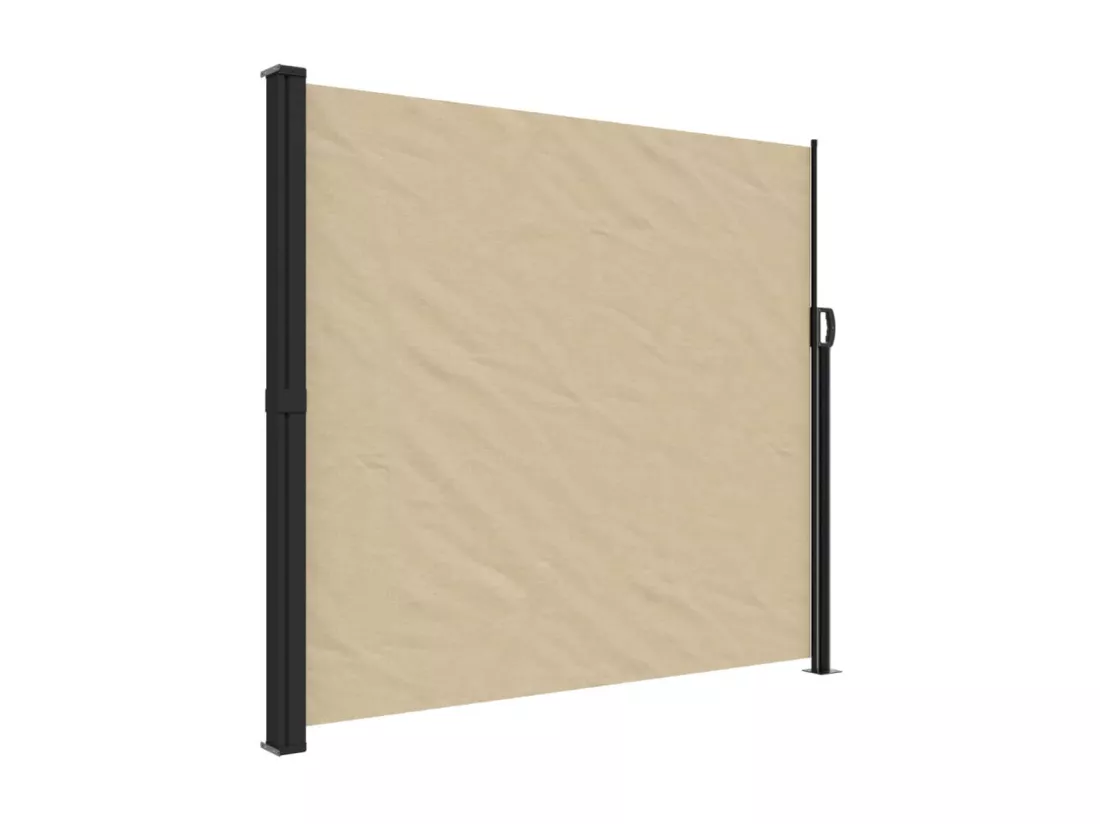 Auvent latéral rétractable beige 180x300 cm