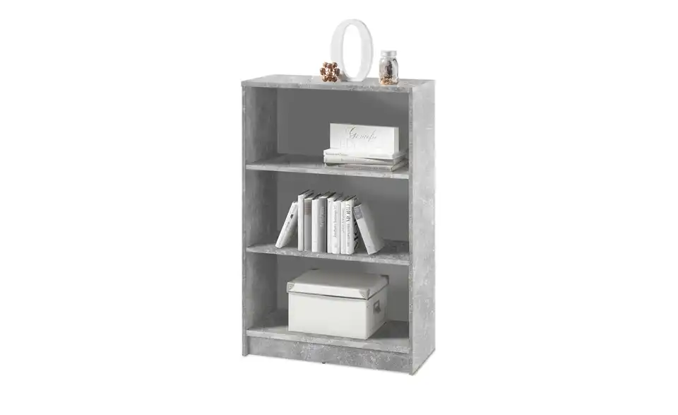 Regal Optimus 72 cm 111 cm Weiß, Betonoptik