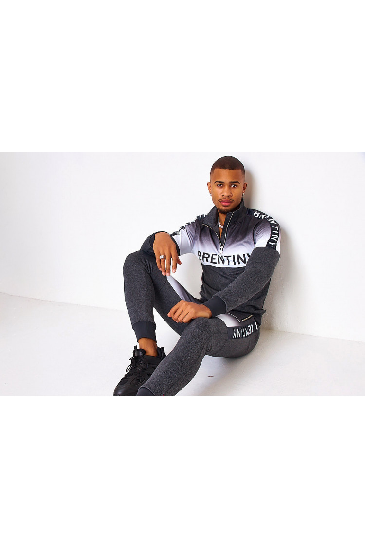 Ensemble gris Brentiny sweat zippé + jogging