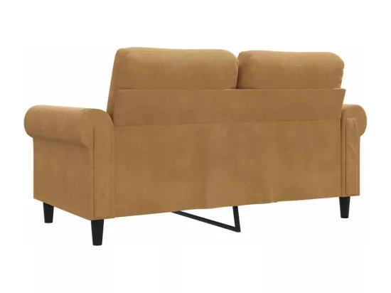 Canapé à 2 places Marron 120 cm Velours