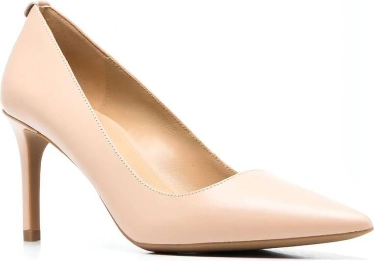 Michael Kors Alina Leren Décolleté in Blush Kleur Beige Dames