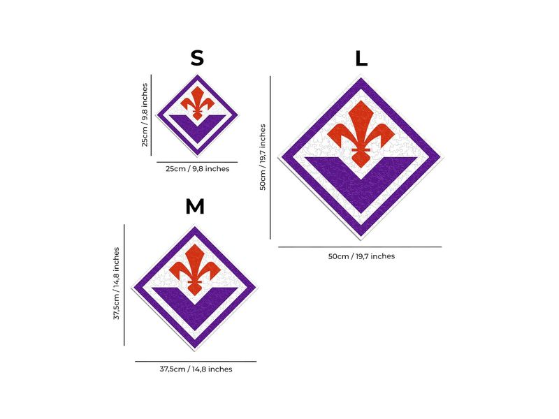 Iconic Puzzle ACF Fiorentina – Logo Offizielles Holzpuzzle, Grösse M
