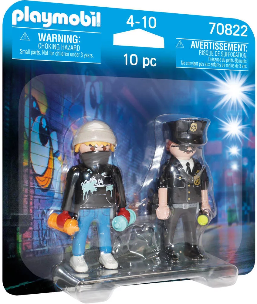 PLAYMOBIL DUO POLICIER ET TAGGUEUR - 70822