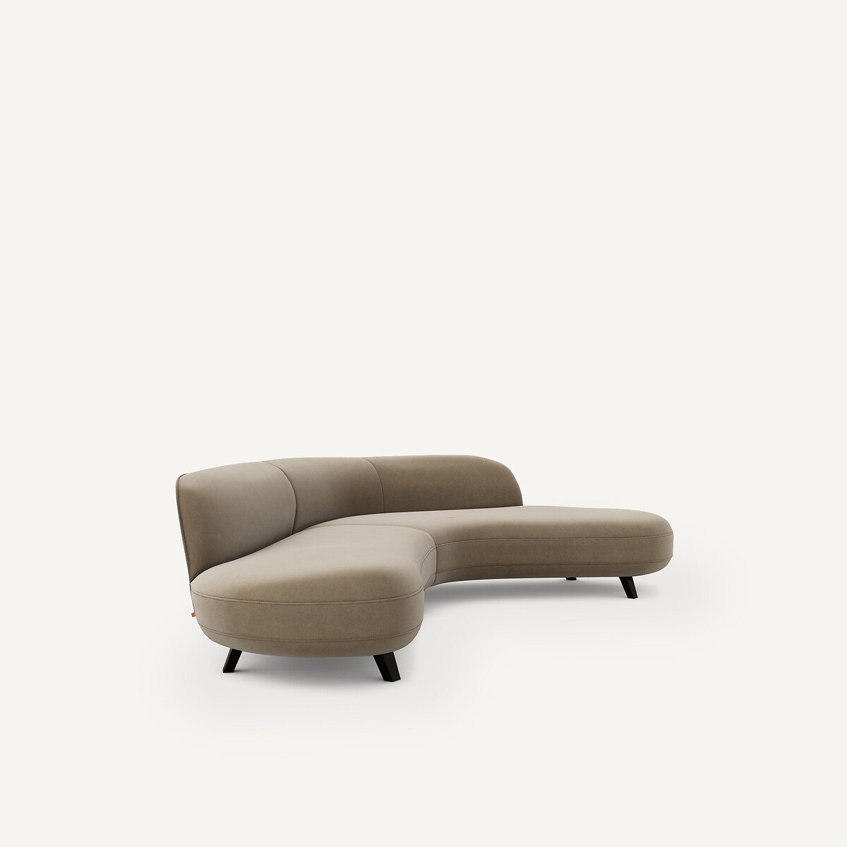 AM.PM<br>Sofá de canto em veludo, design Rosebury E.Gallina