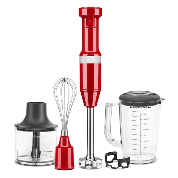 Mixeur plongeant 5 vitesses 180 W rouge empire Kitchenaid 5KHBV83EER K