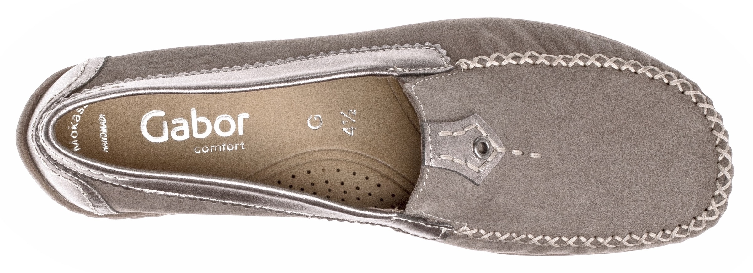 Gabor Mokassin »FLORENZ«  Slipper, Schlupfschuh mit Gummizug, Weite G (=weit)
