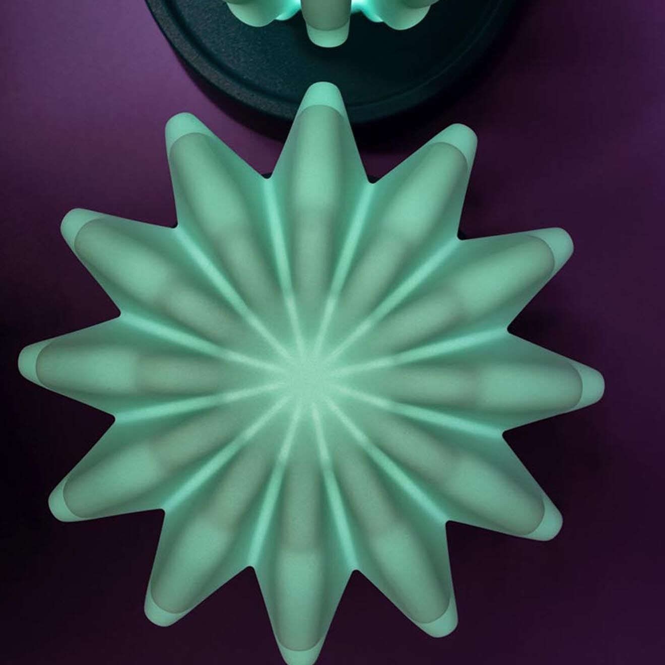 Serralunga Long Cactus lumineux Design par Alessandra Baldereschi vert paon - 27.5x61.5x27.5 cm
