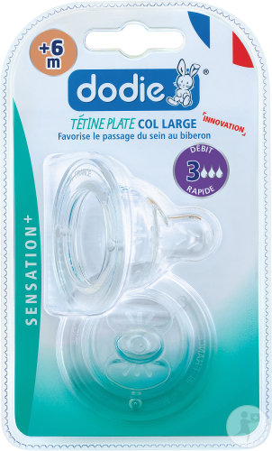 Dodie Tétine Sensation+ En Silicone Plate Col Large +6 Mois Débit 3 Pièces 2