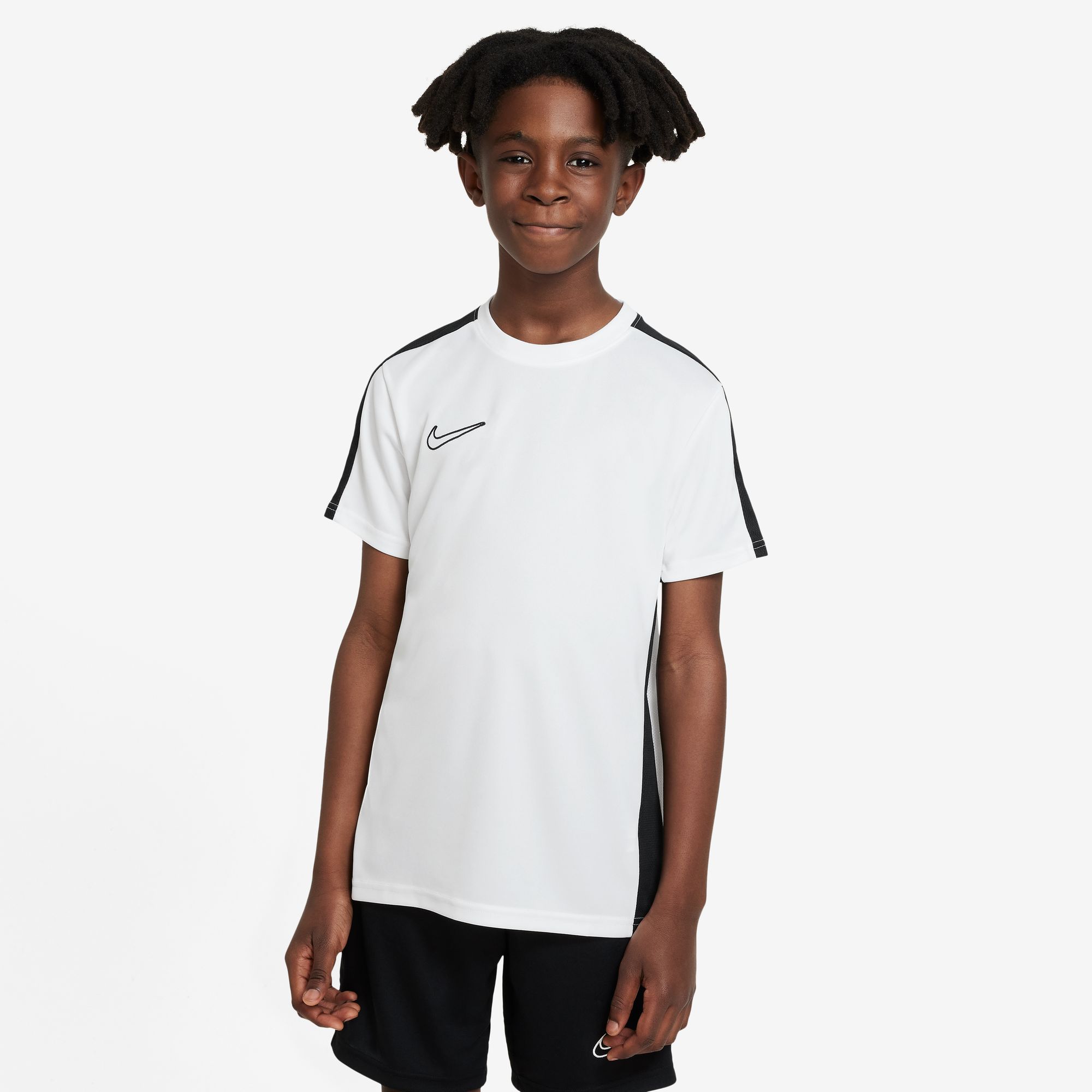 Dri-FIT Academy23 Football Tee Junior White/Black/Black