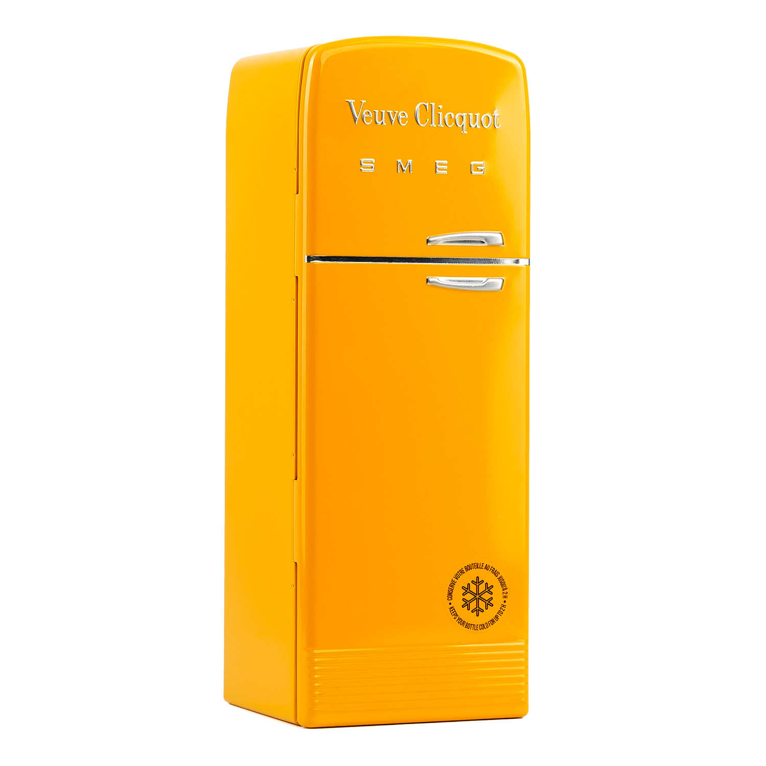 Champagne Veuve Clicquot en coffret Fridge Smeg édition limitée