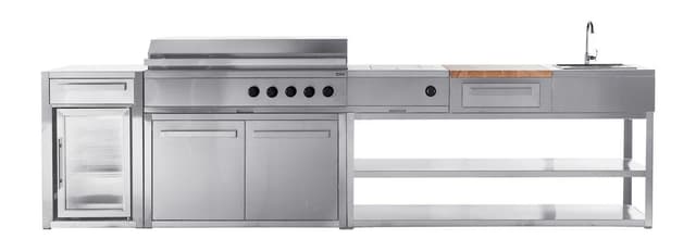 Nordic Line Rustfri Udekøkken Basismodul 180 cm (3 moduler)