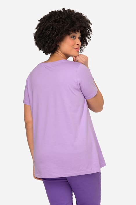 T-Shirt, Gesichter-Motiv, Rundhals, Halbarm