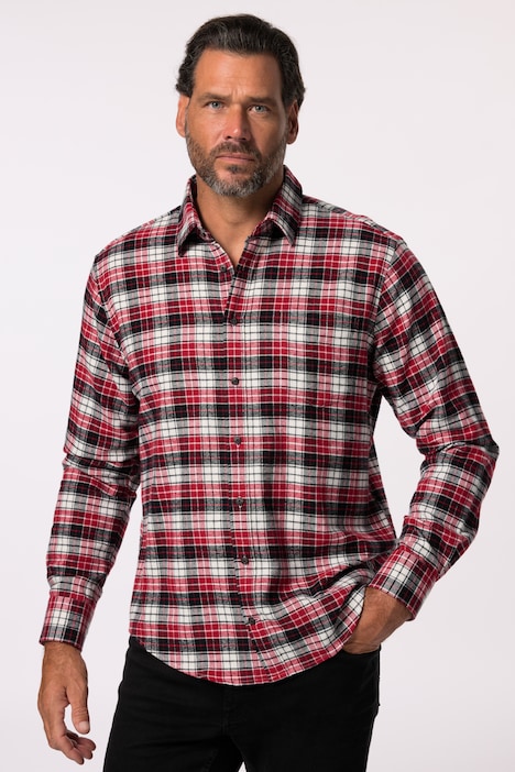 JP 1880 Karo-Flanellhemd, Langarm, Kentkragen, Modern Fit, bis 8 XL