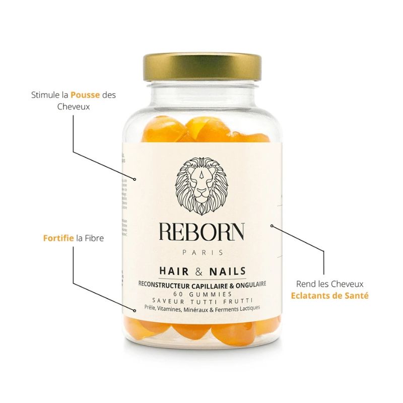 Compléments alimentaires cheveux et ongles Hair & Nails Reborn 171g