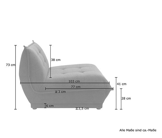 DOMO collection Loungsessel »Lugo«, beige