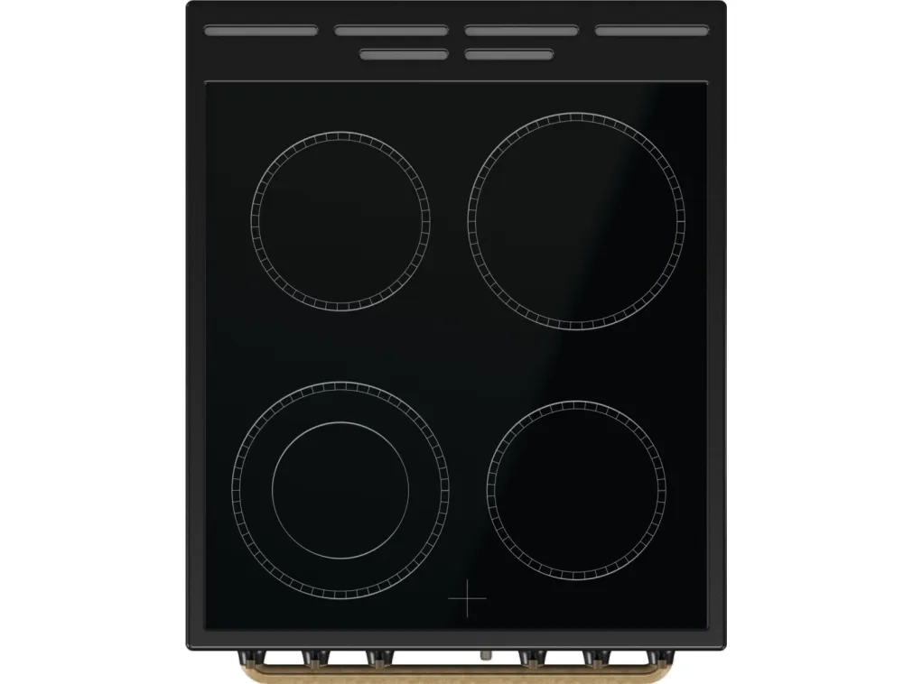 Gorenje Classico GECS5B70CLB - Komfur - med dampfunktion - fritstående - bredde: 50 cm - dybde: 59.4 cm - højde: 85 cm - med selv-rengøring - sort