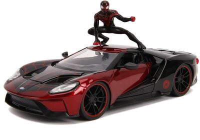 Jada Toys Spider-Man Bil med Figur Miles Morales 2017 Ford GT 1:2