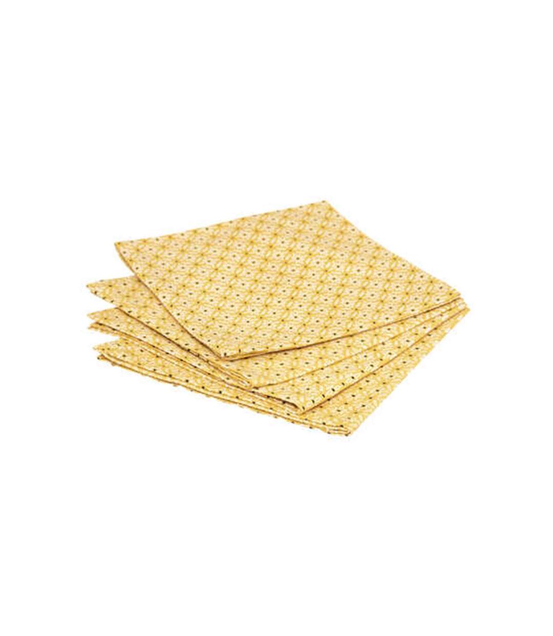 Lot de 4 Serviettes de Table Paty 40x40cm Ocre
