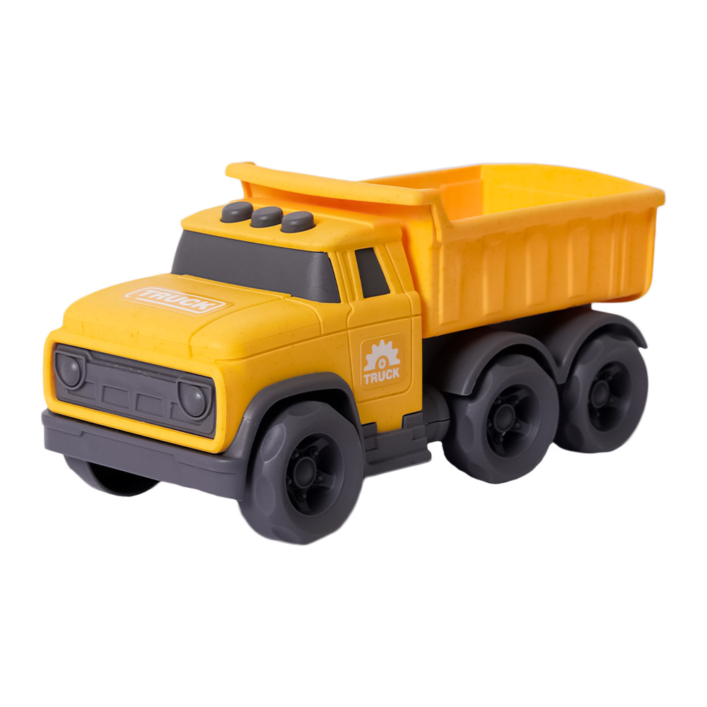 Speelgoedtopdeals BIOplastic Kiepwagen Geel (24 cm) – Duurzame Eco Zandbakvrachtwagen