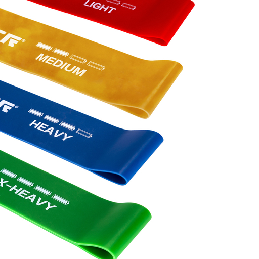 Pacote com 4 faixas elásticas de látex natural Newpower para fitness