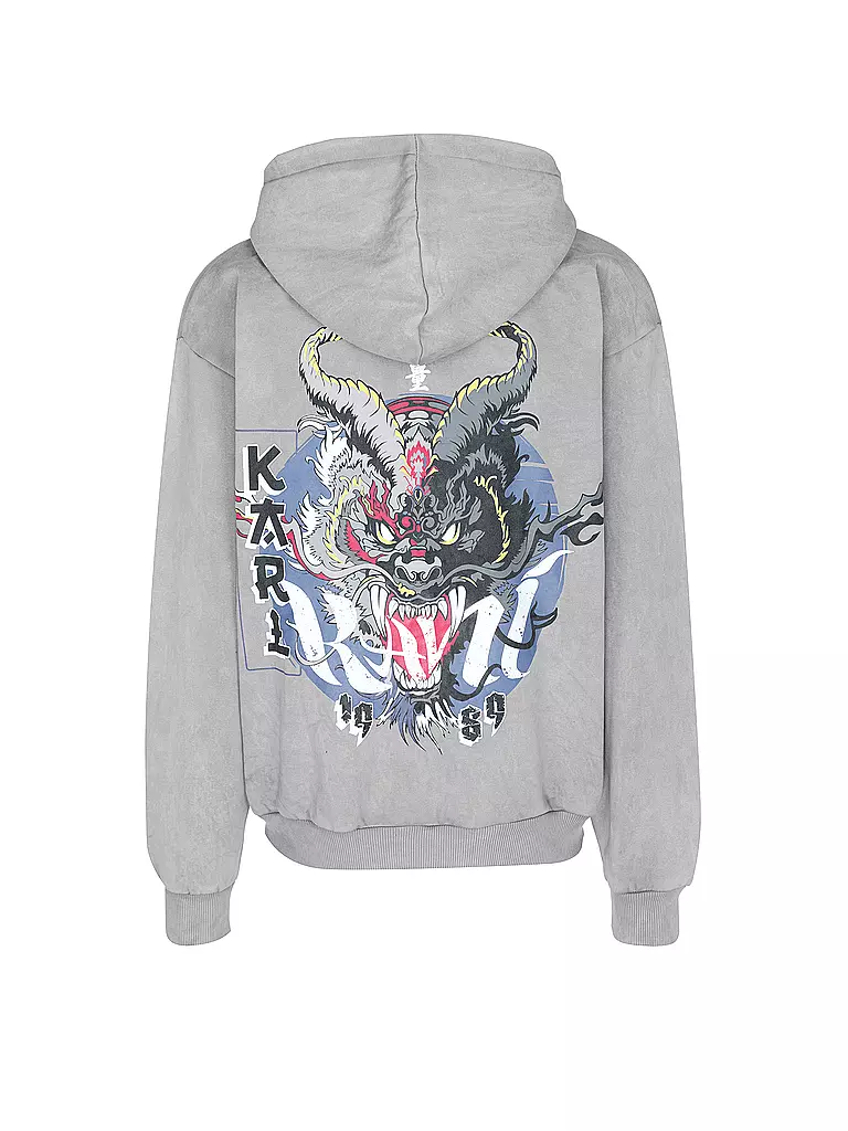 KARL KANI Sweatjacke grau