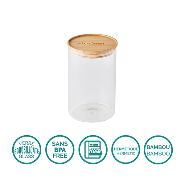 Bocal connecté en verre STOR'EAT 1300 ml Mastrad
