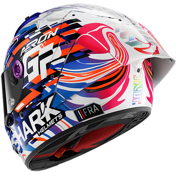 Shark - Casque Aeron GP Replica Zarco Blanc / Bleu / Orange / Brillant