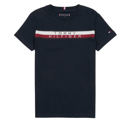 Tommy Hilfiger - GLOBAL STRIPE TEE S/S - Marine