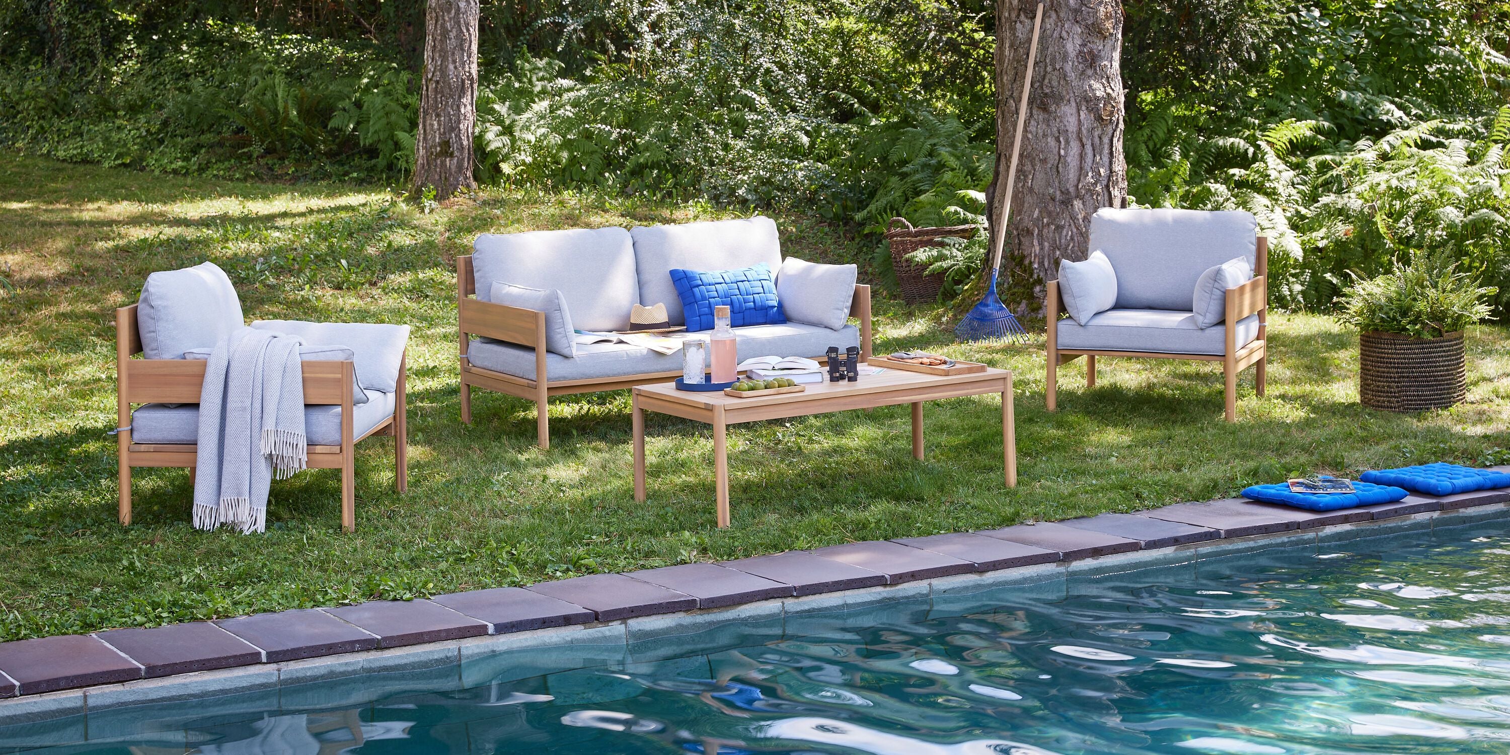 SANTA CRUZ Loungesessel - Grau / B: 79.0 cm x T: 79.0 cm x H: 75.0 cm