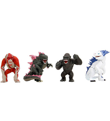 Jada Figurer - 4 stk - Godzilla x Kong - 6,5 cm