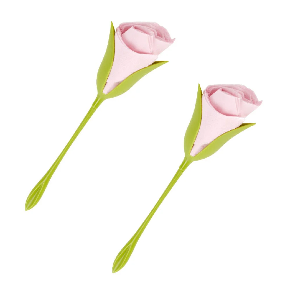 Présentoir serviette papier forme tige verte fleur