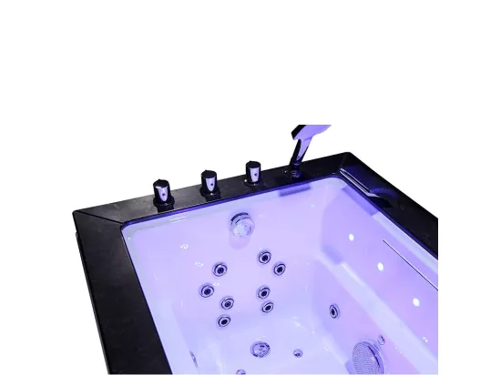 Baignoire Balnéo LORD SOLO MAX Black GAUCHE - 1 Place ARCHIPEL® 180X90