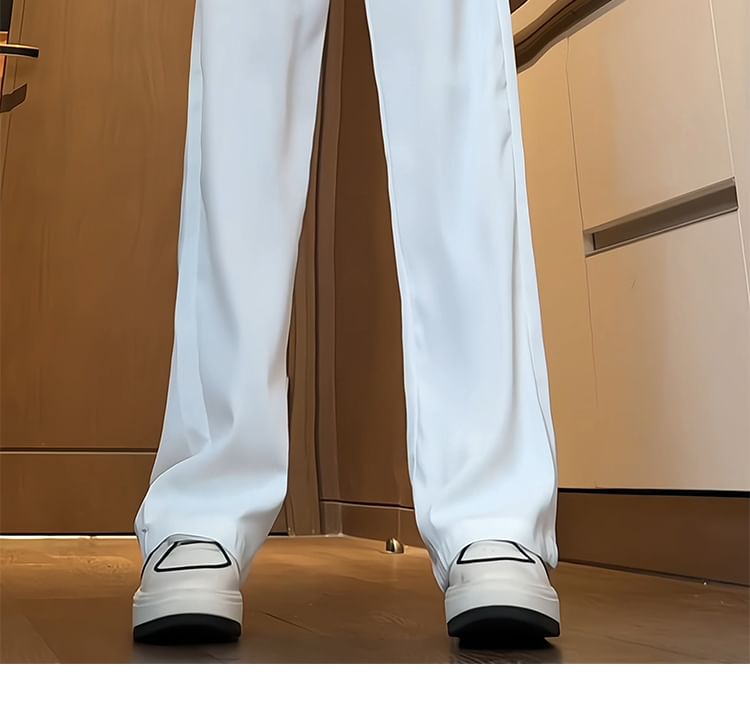 Bay Go Mall - Elastische taille, effen, losse pasvorm, pantalon