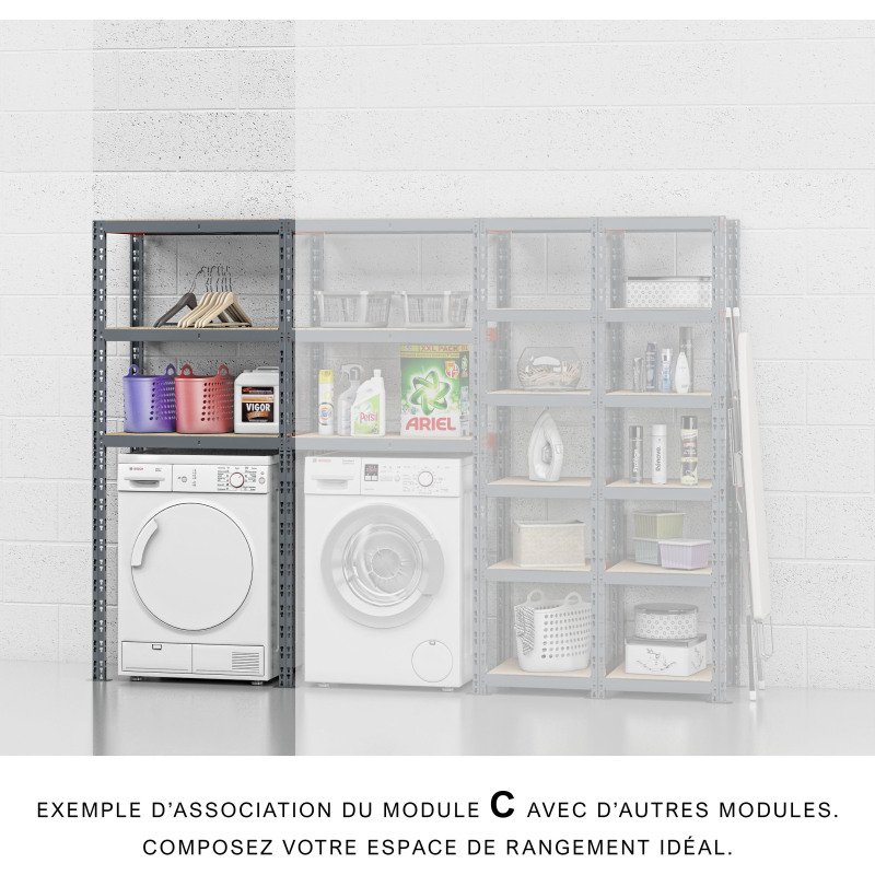 Rayonnage MODULO  - Module idéal produits standards - Extension C